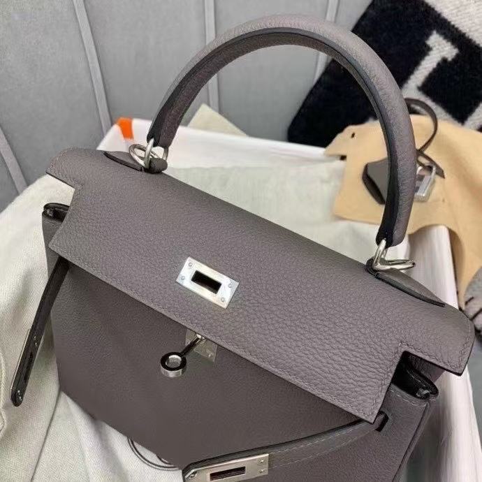 HM KELLY 28CM ETAIN TOGO SILVER HARDWARE