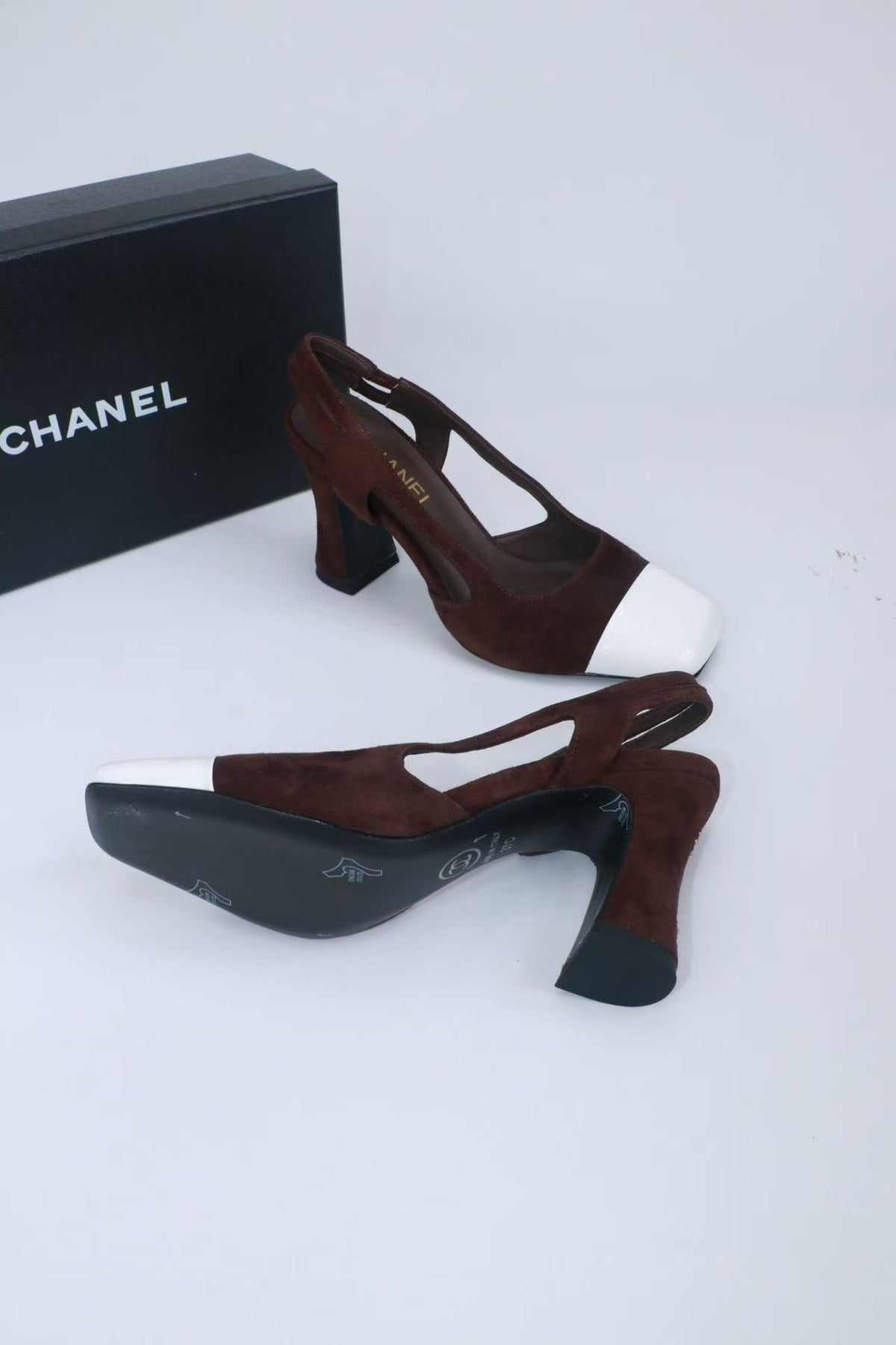 Chanel 2026 Slingback 90mm Brown Suede