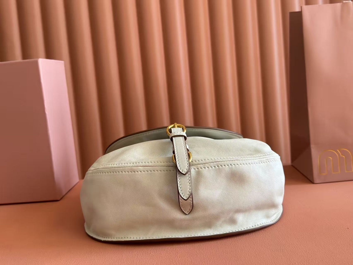 MiuMiu 2026 Rendez-vous Bag 26 Chalk White Leather
