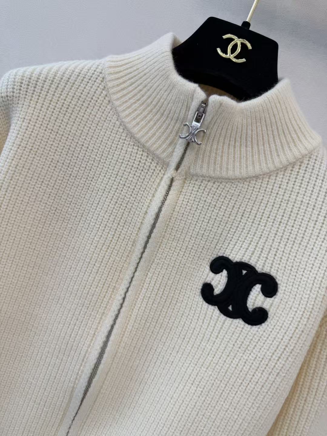 Celine 2026 Zip Cardigan Wool