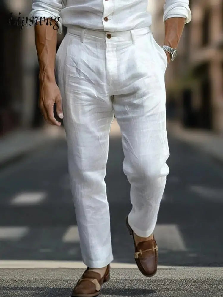 PANTALONI DI LINO ITALIAN CHIC