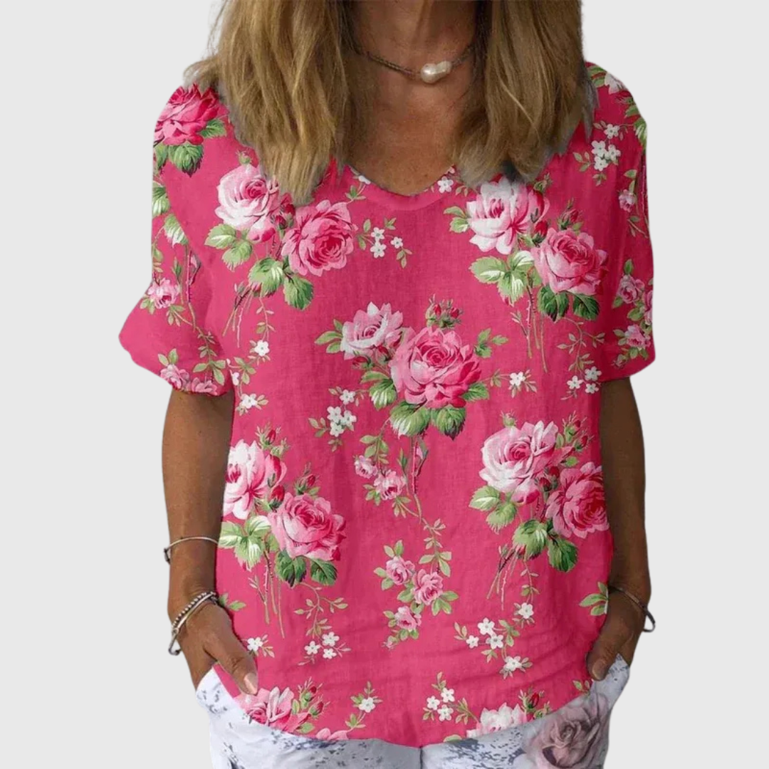 Uma | Bluse mit floralem Detail