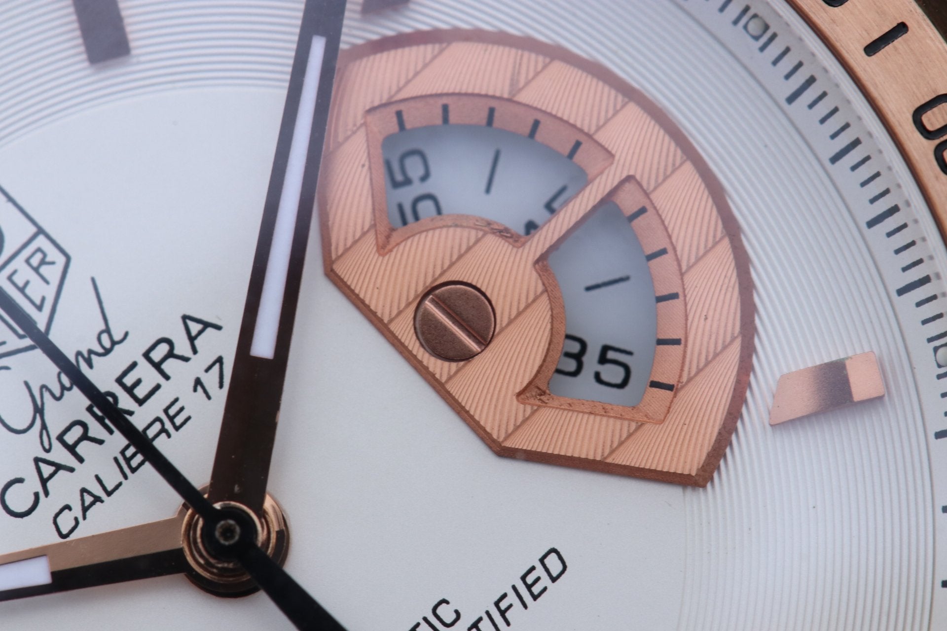 CARRERA CHRONOGRAPH 43 ROSE GOLD WHITE DIAL