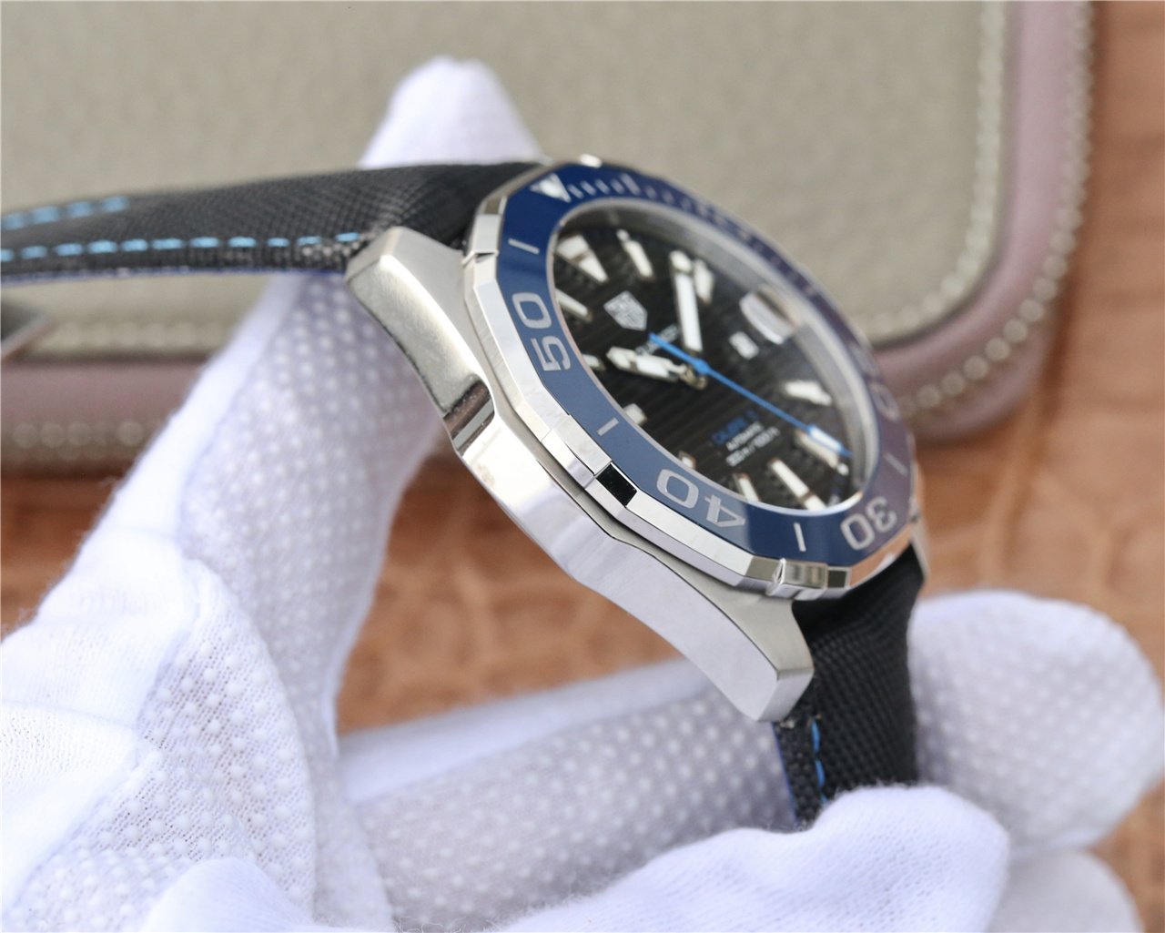 AQUARACER CALIBRE 5 BLUE CERAMIC BEZEL