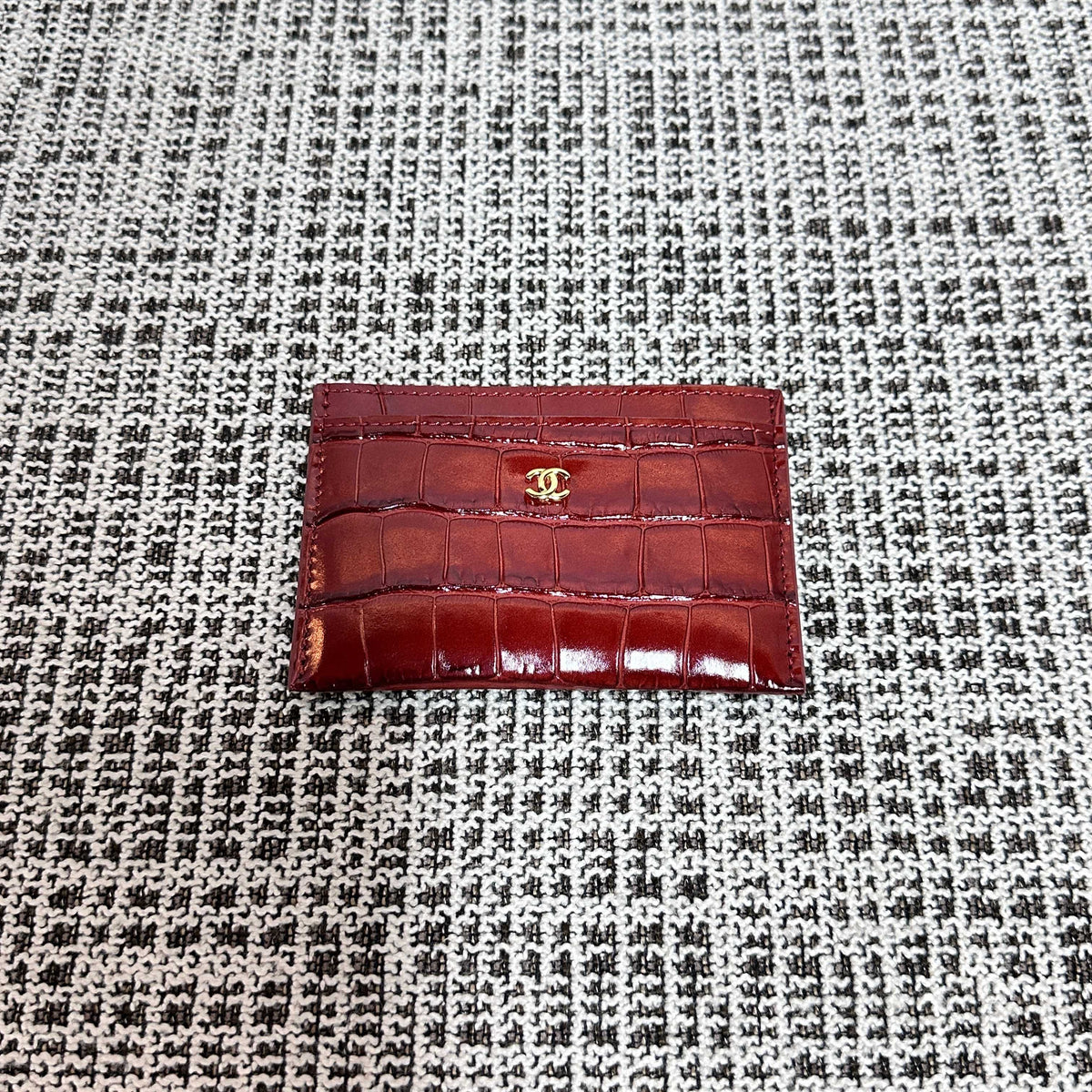 Chanel 2026 Wallet Multicolors Crocodile Embossed Leather