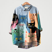 Mia | Katzenprint-Bluse