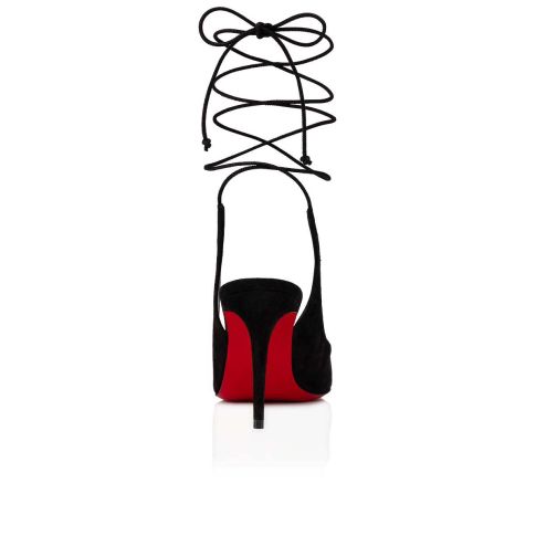CL Lace Up Kate Pumps 85mm Veau Velours Black