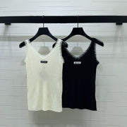 Miumiu 2026 Vest Black and Cream Polyester Viscose