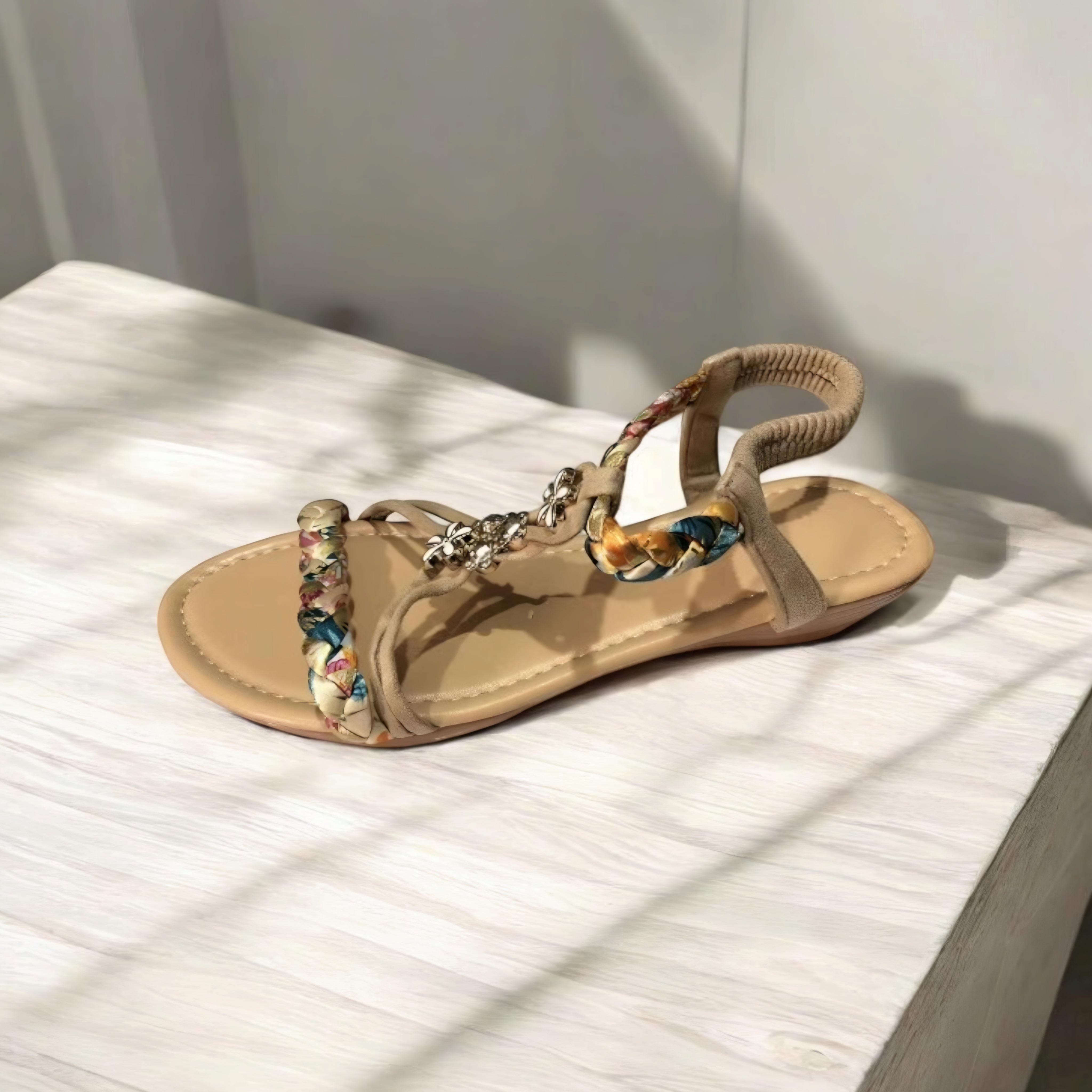 Lina™ | Sandales Plates Tressées