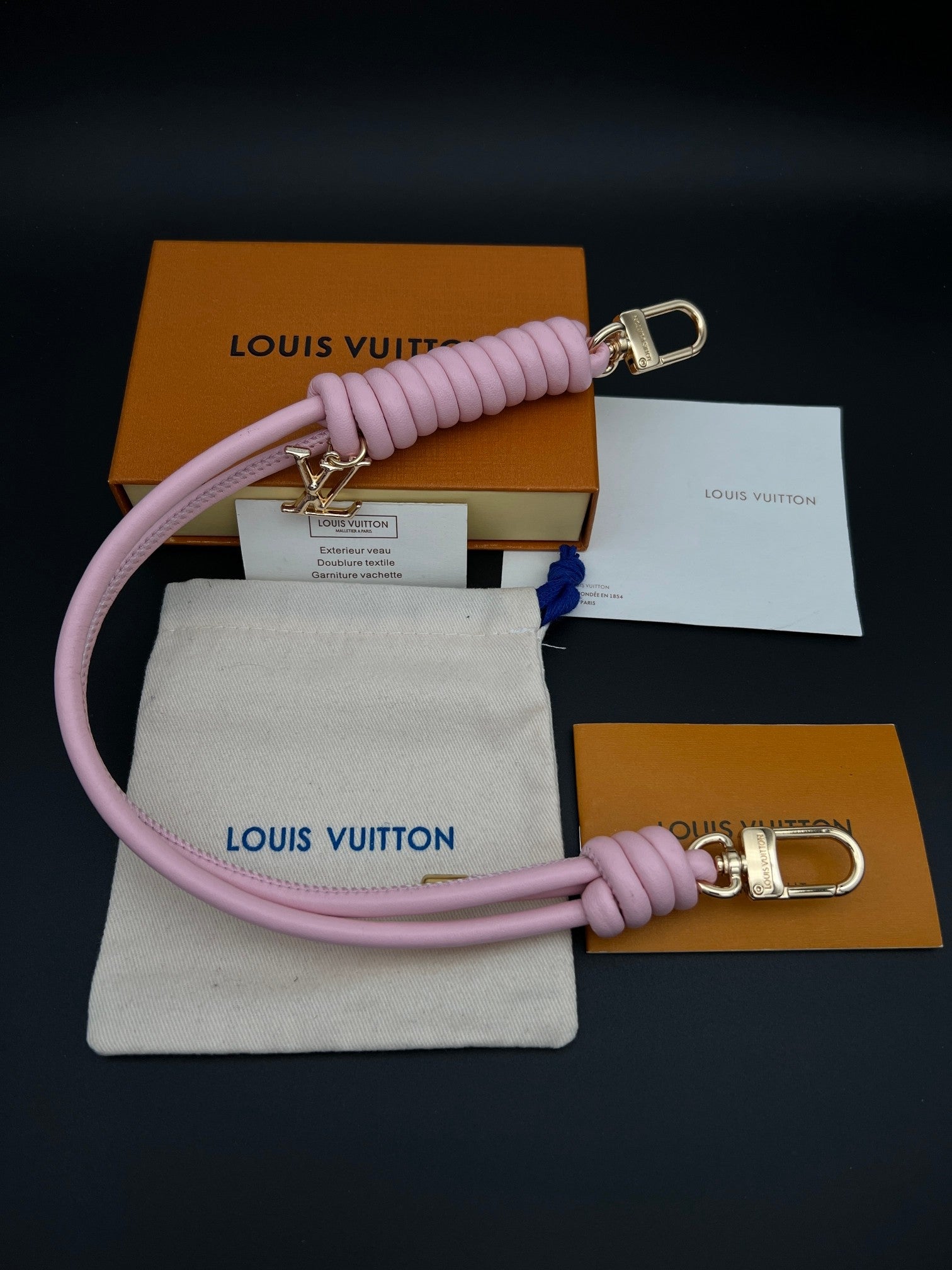 Louis Vuitton Knot LV x TM Bag Charm Leather