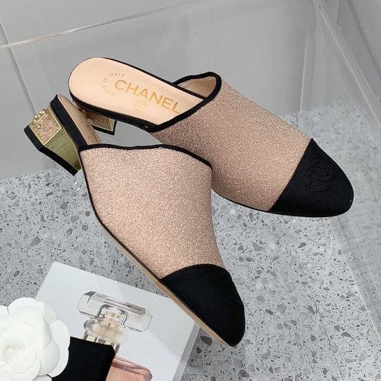 Chanel 2026 Mule 30mm Glitter Fabric 162125