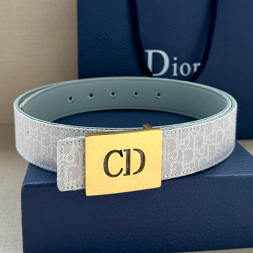 Dior 2026 Oblique Reversible Belt 35mm Canvas Leather