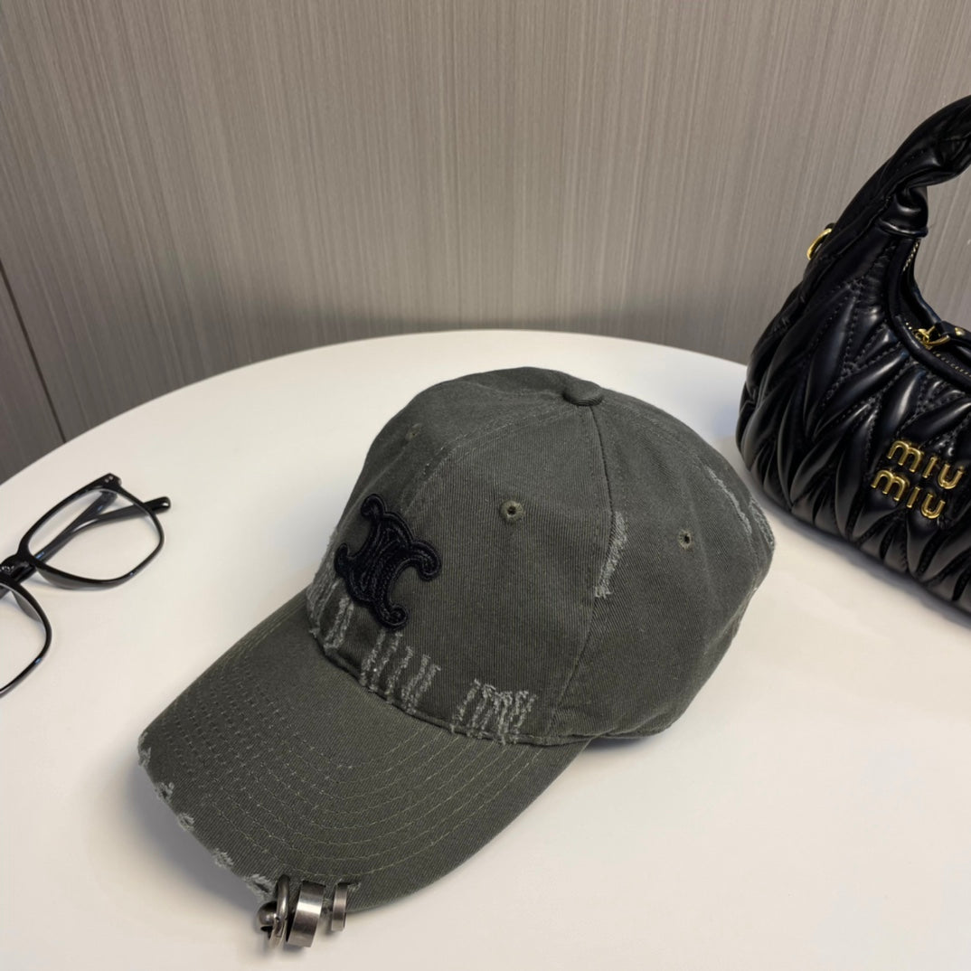 Celine Embroidered Logo Baseball Cap 229250