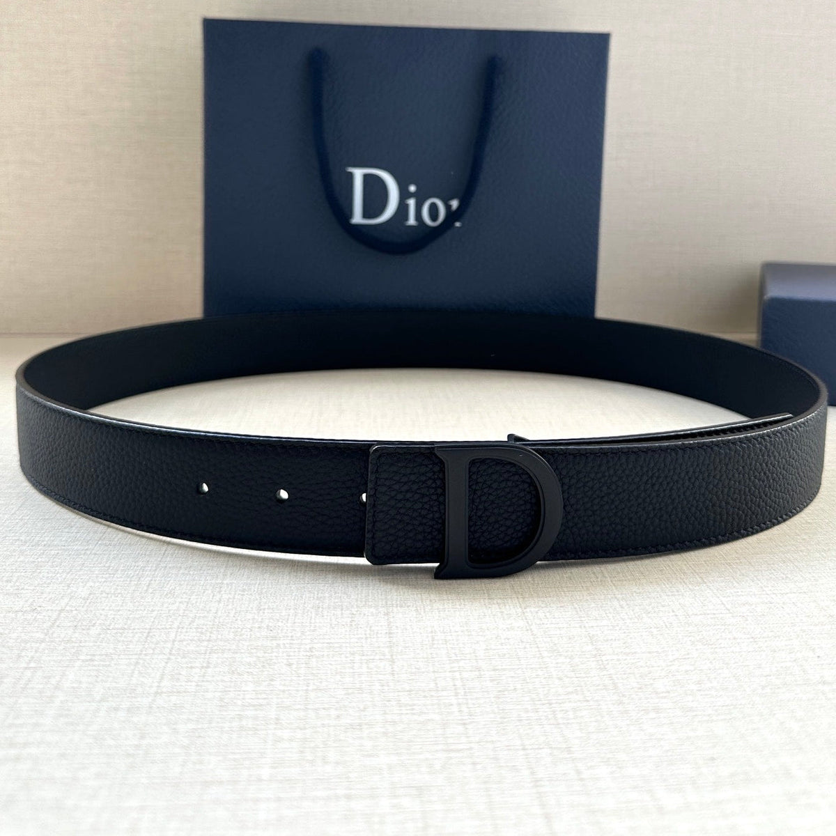 Dior 2026 CD Buckle Leather Belt 35mm Cowhide