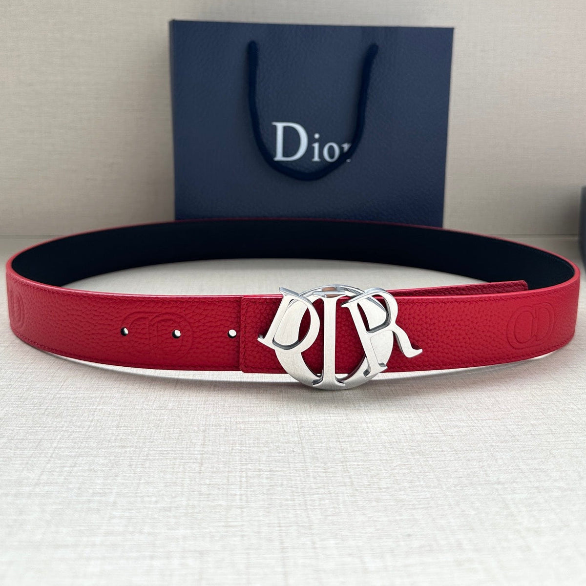 Dior 2026 Icon CD Buckle Belt 35mm Cowhide