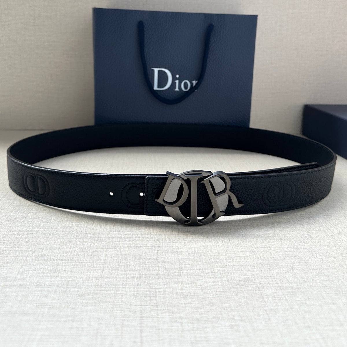 Dior 2026 Icon CD Buckle Belt 35mm Cowhide