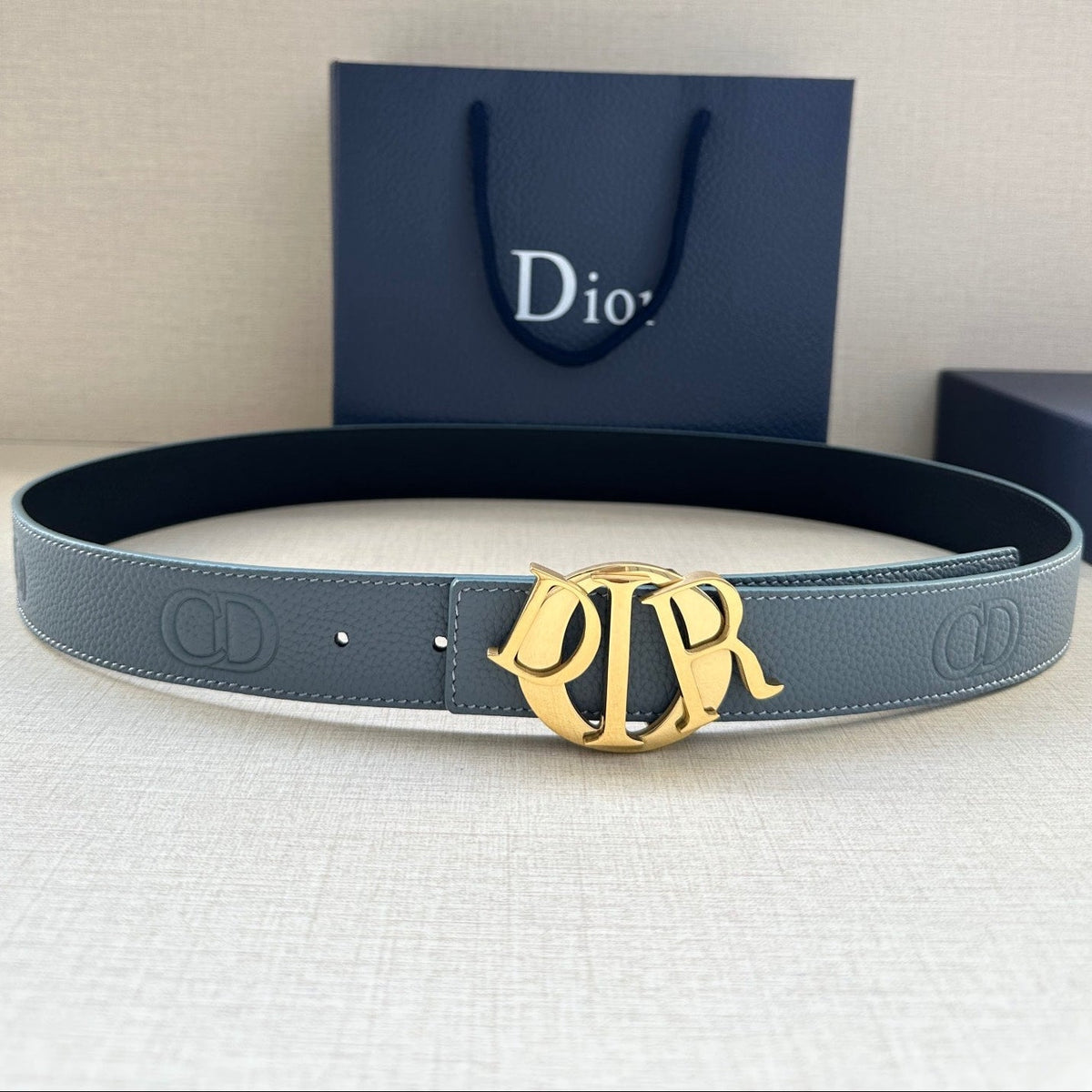 Dior 2026 Icon CD Buckle Belt 35mm Cowhide