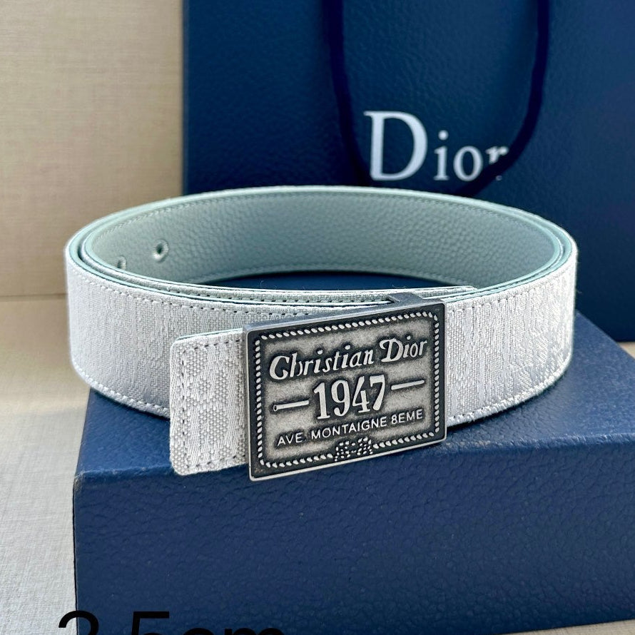 Dior 2026 Montaigne Oblique Belt 35mm Canvas Leather