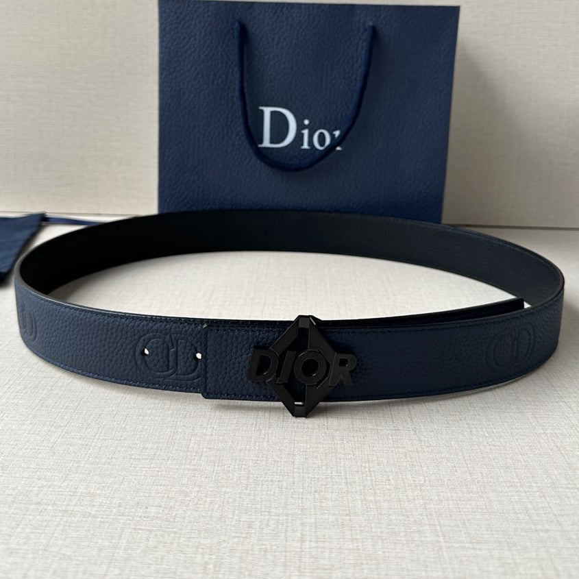 Dior 2026 CD Logo Buckle Belt 35mm Cowhide