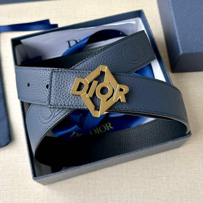 Dior 2026 CD Logo Buckle Belt 35mm Cowhide