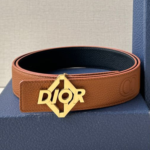 Dior 2026 CD Logo Buckle Belt 35mm Cowhide