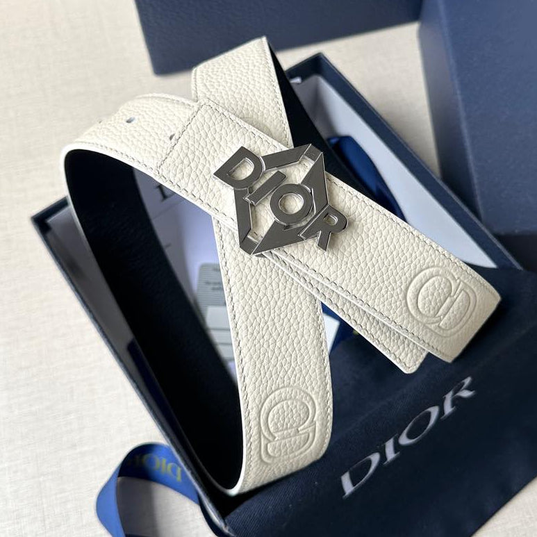 Dior 2026 CD Logo Buckle Belt 35mm Cowhide