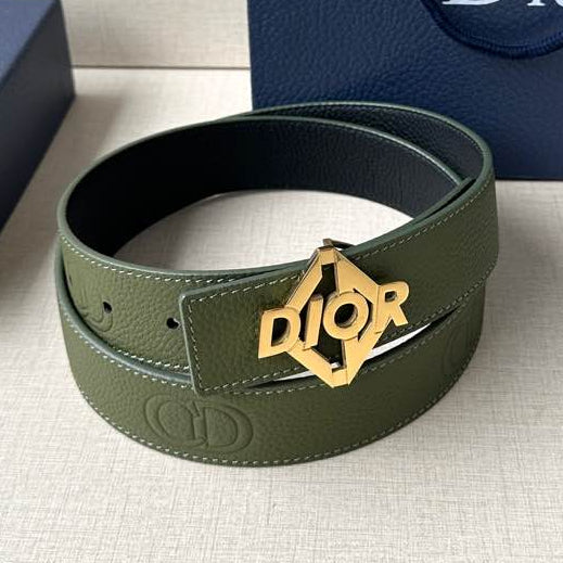 Dior 2026 CD Logo Buckle Belt 35mm Cowhide
