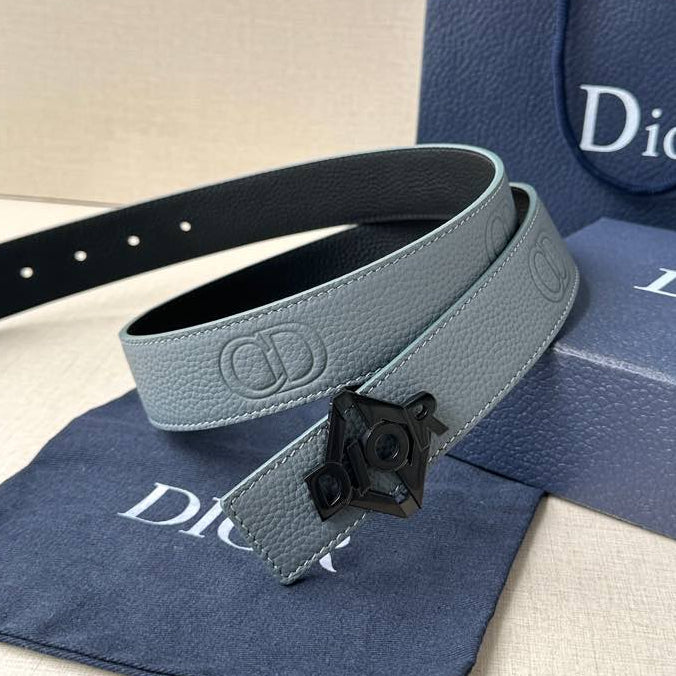 Dior 2026 CD Logo Buckle Belt 35mm Cowhide
