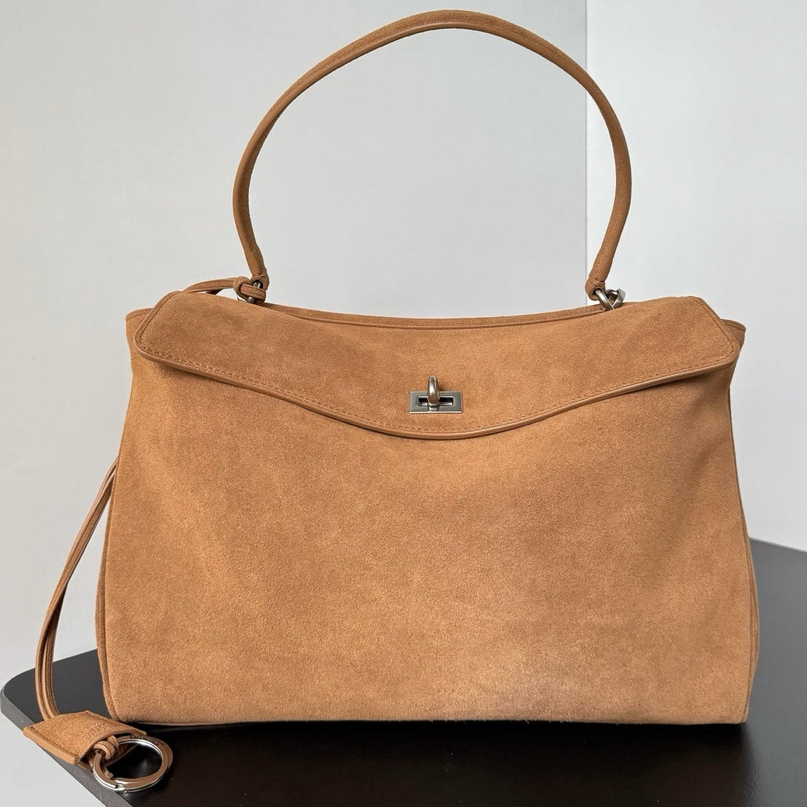 Balenciaga 2026 Rodeo Bag Silver Buckle Suede Leather