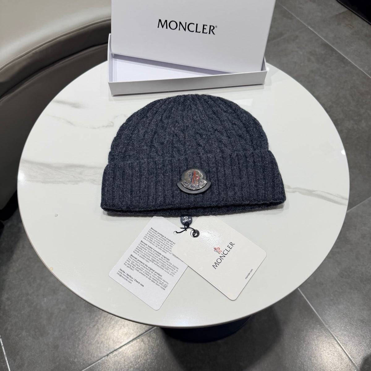 Moncler Pure Wool Knitted Hat 436985