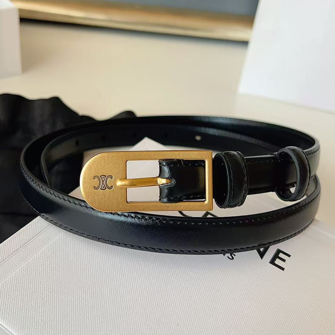 Celine 2026 Taurillon Belt 18mm Leather 207411
