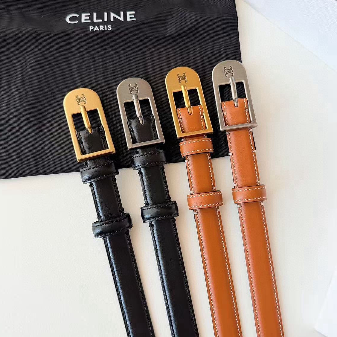 Celine 2026 Taurillon Belt 18mm Leather 207411