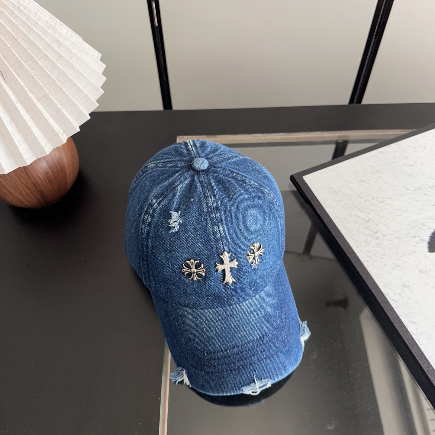 Chrome Hearts Retro Distressed Ripped Hat 299620