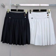 Chanel 2026 High-waisted Midi Skirt With Double C Logo Embellishment 353895