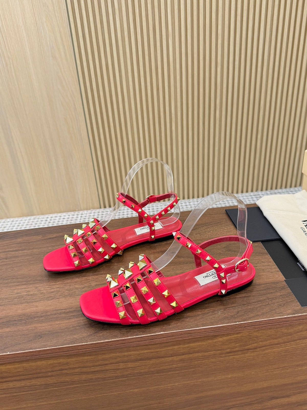 Valentino Garavani Rockstud Caged Calfskin Sandals 863321