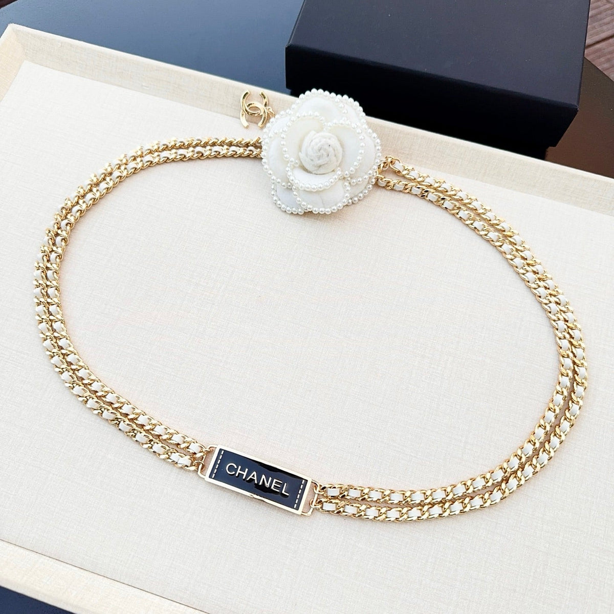 Chanel 2026 CC Logo Plaque Waist Belt 213244