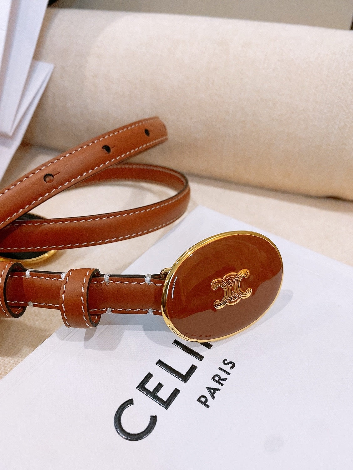 Celine 2026 Maison Tauriullon Belt 13mm Leather