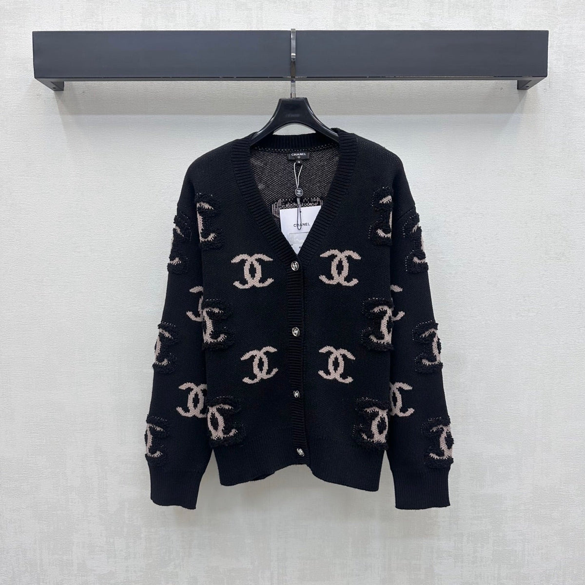 Chanel 2026 Jacquard Long-Sleeve Knit Cardigan Wool 418685