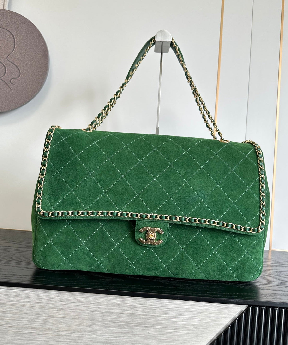 Chanel 2026 x Pharrell Williams Suede XXL Flap Bag Suede Leather 167141