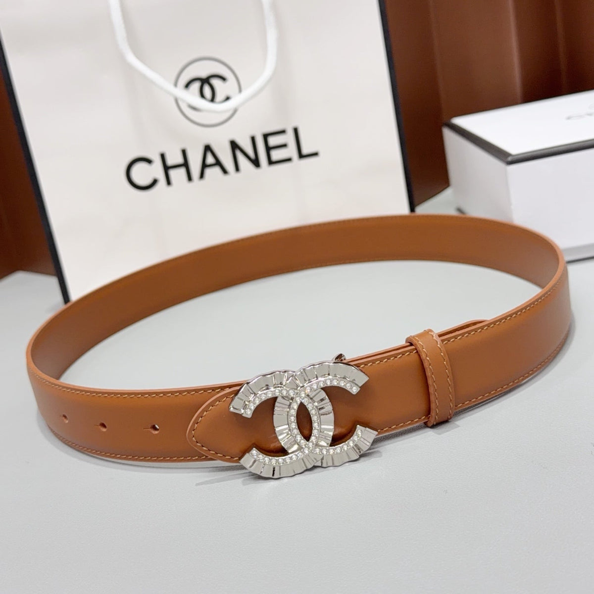 Chanel 2026 Double C Buckle Belt 30m Cowhide