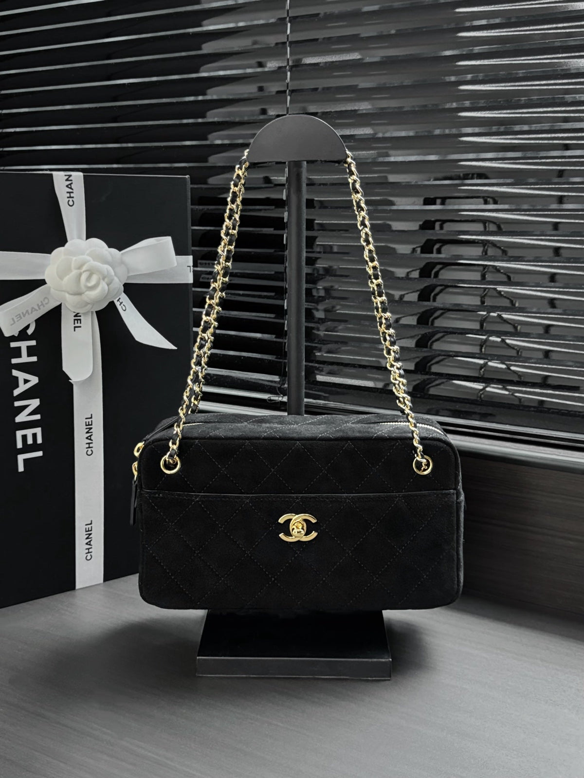 Chanel 2026 Camera Bag 24.5cm Suede Lambskin
