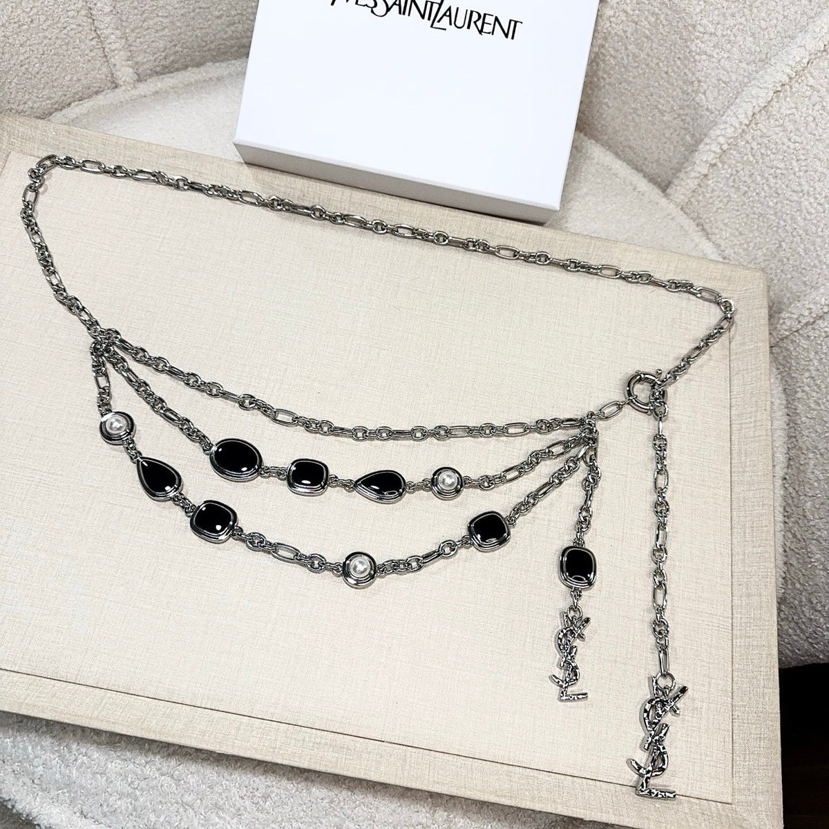 Saint Laurent 2026 Cassandre Chain Belt 215110