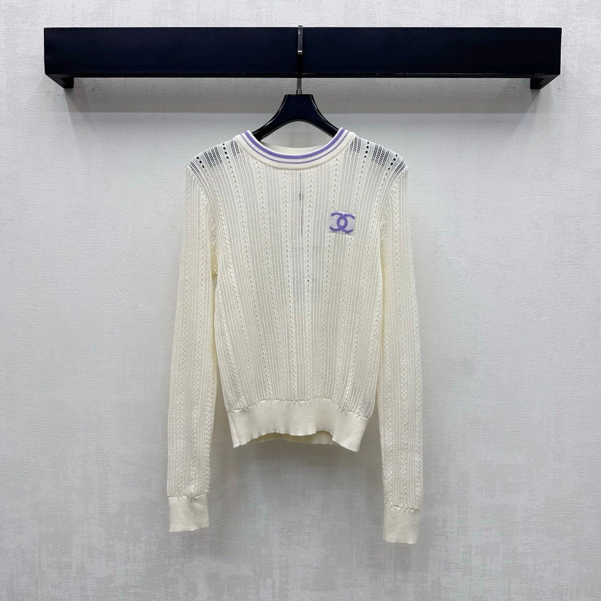 Chanel 2026 Hollow Long-sleeved Knit Top Wool 418615