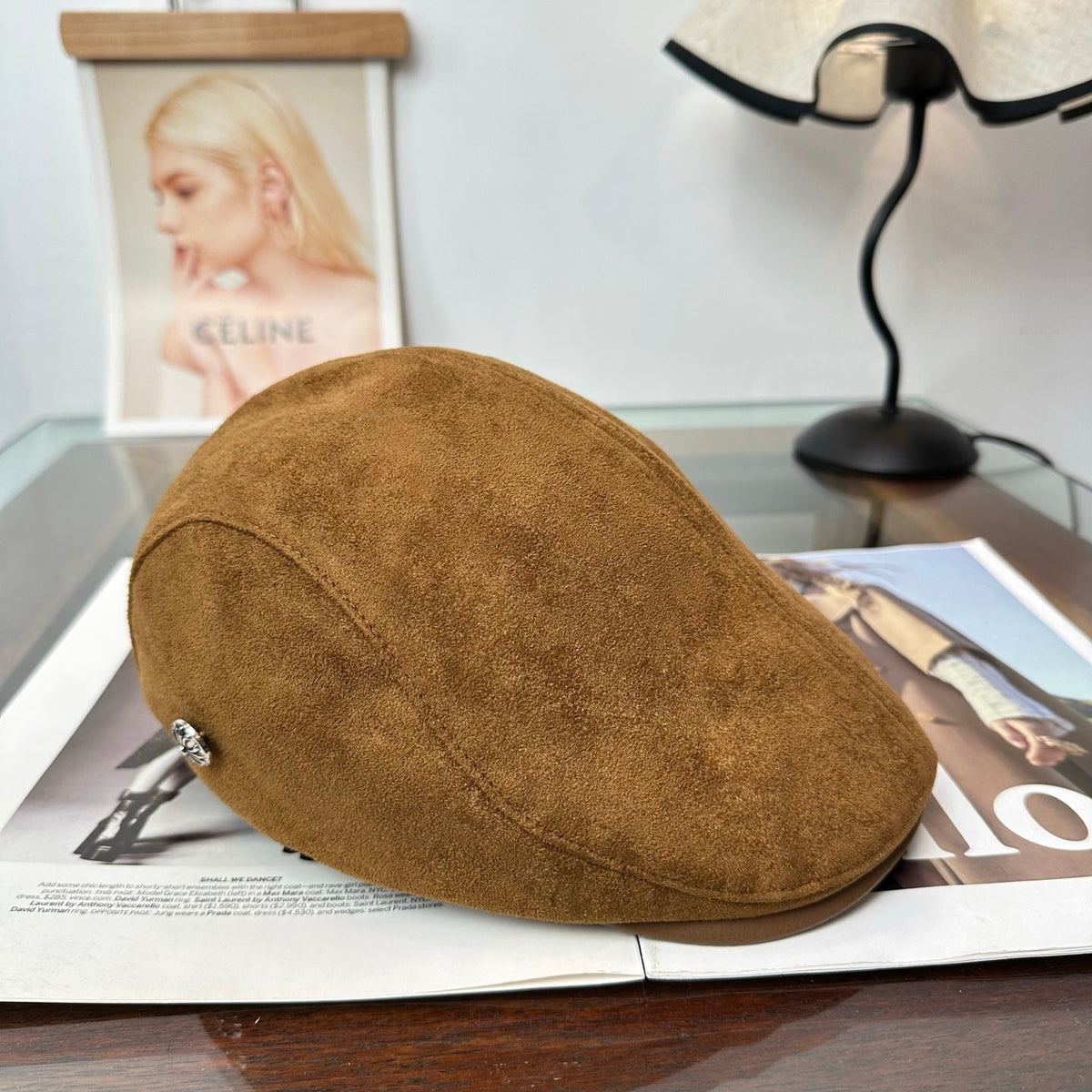 Chrome Hearts Suede Newsboy Hat 514962