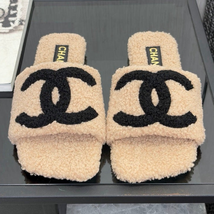 Chanel 2026 Square Toe Sandals Wool 128086