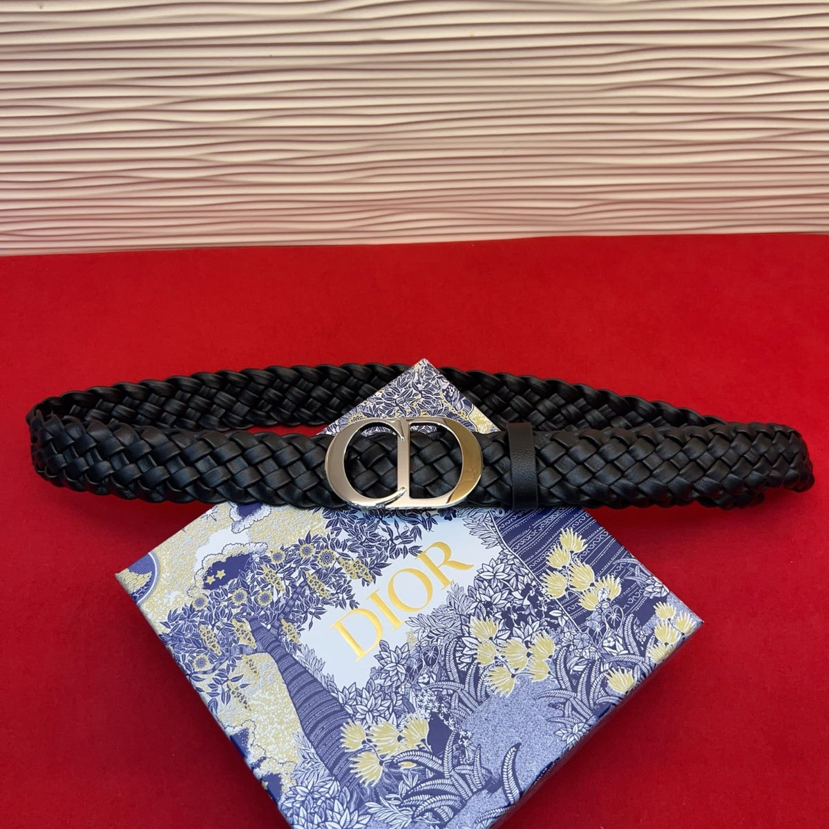 Dior 2026 Braided Belt 35mm Lambskin