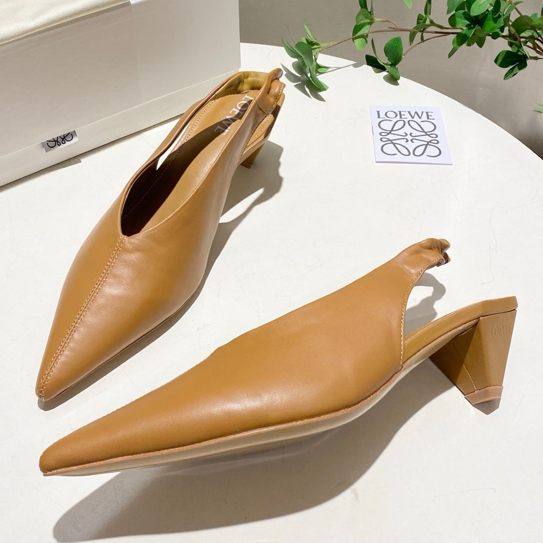 Loewe 2026 Origami Cubic Slingback 45mm Leather 144022