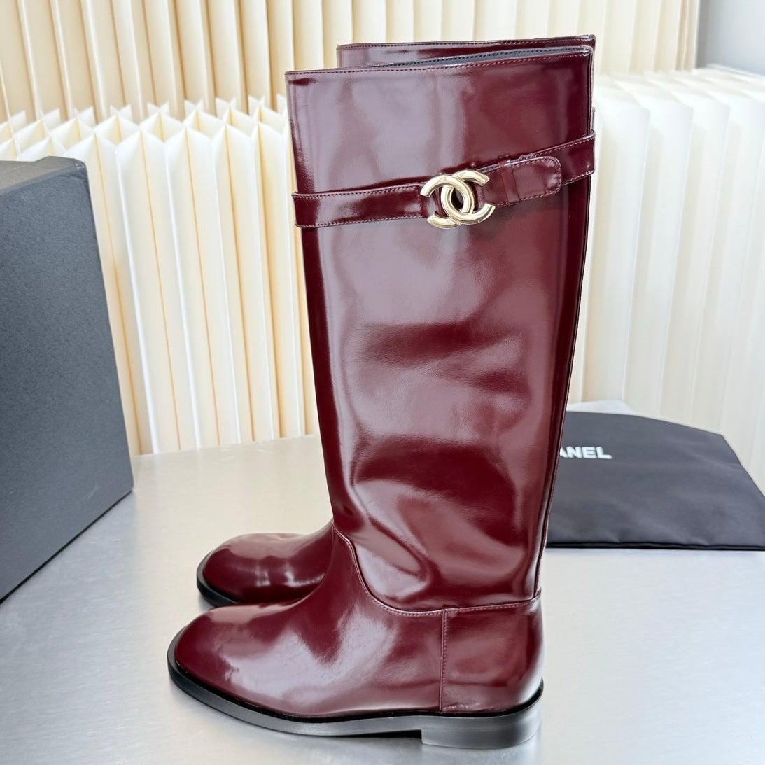Chanel 2026 Turnlock CC Knee High Boots Leather 123414
