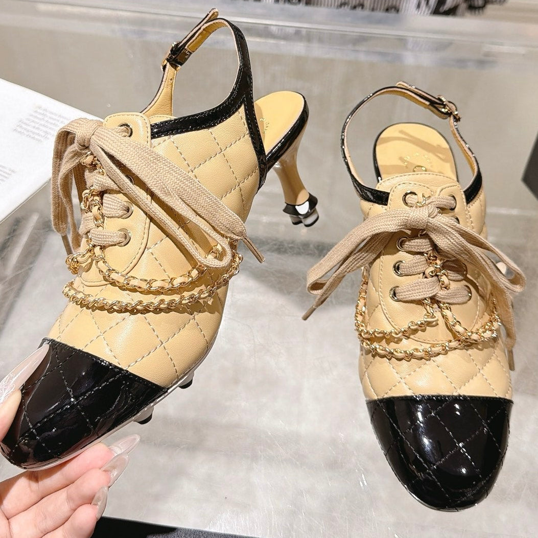 Chanel 2026 Quilted Slingback 70mm Leather 124294