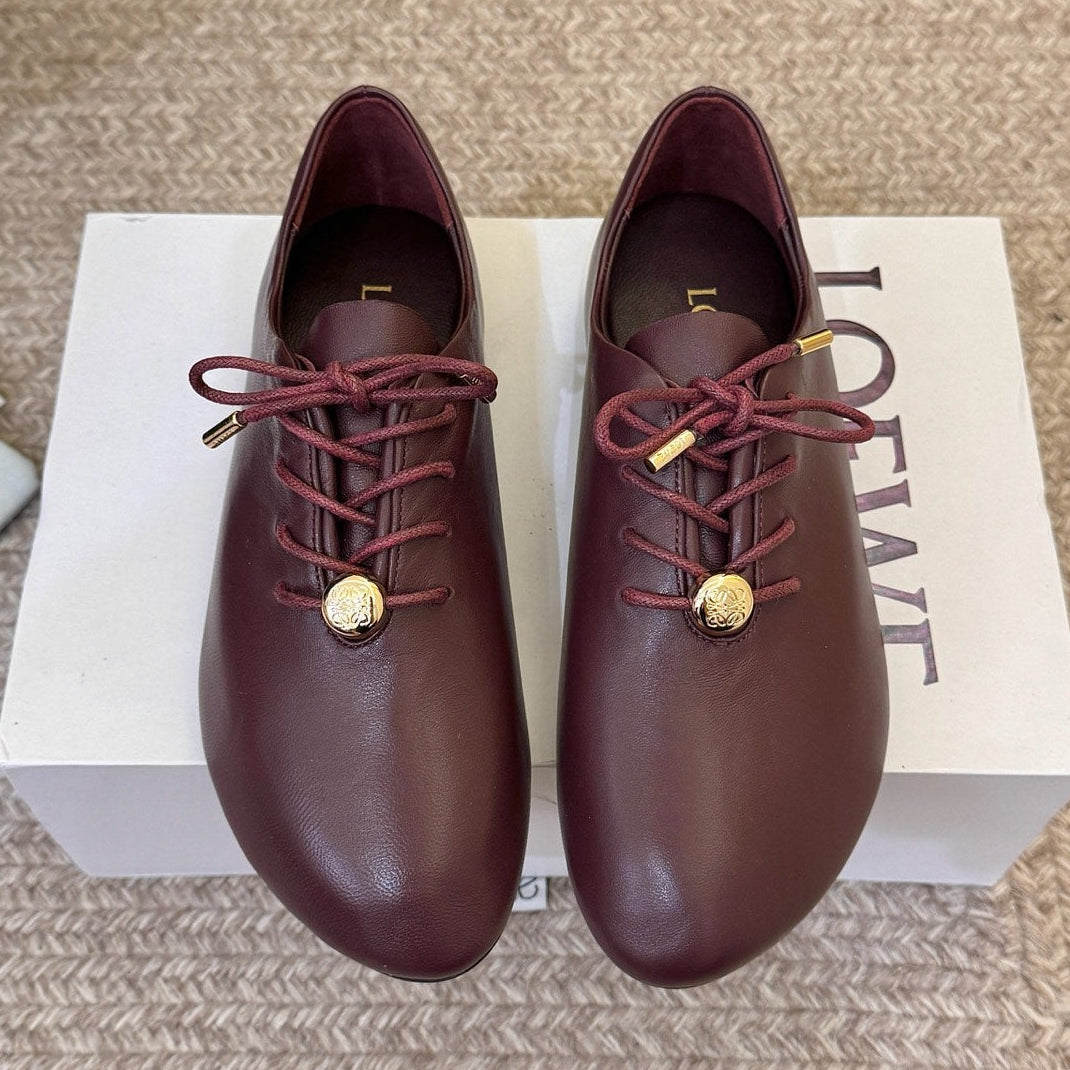 Loewe 2026 Pebble Soft Lace-up Shoe Leather 166777